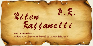 Milen Raffanelli vizit kartica